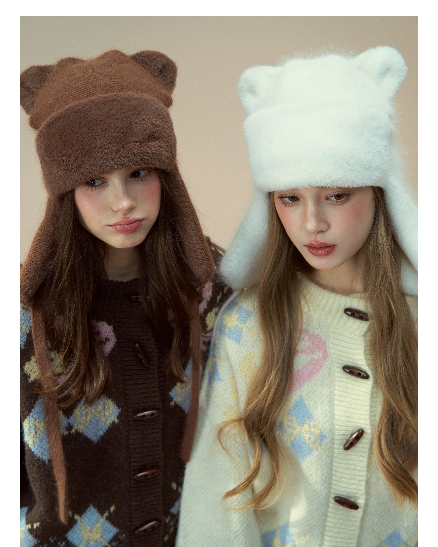 Teddy Earflap Angora-Blend Plush Hat