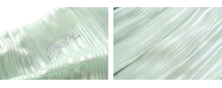 Mint Shimmer Ruffle Bandeau Dress
