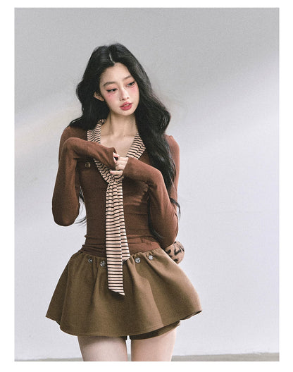 Striped Long-Sleeve Slim-Fit T-Shirt