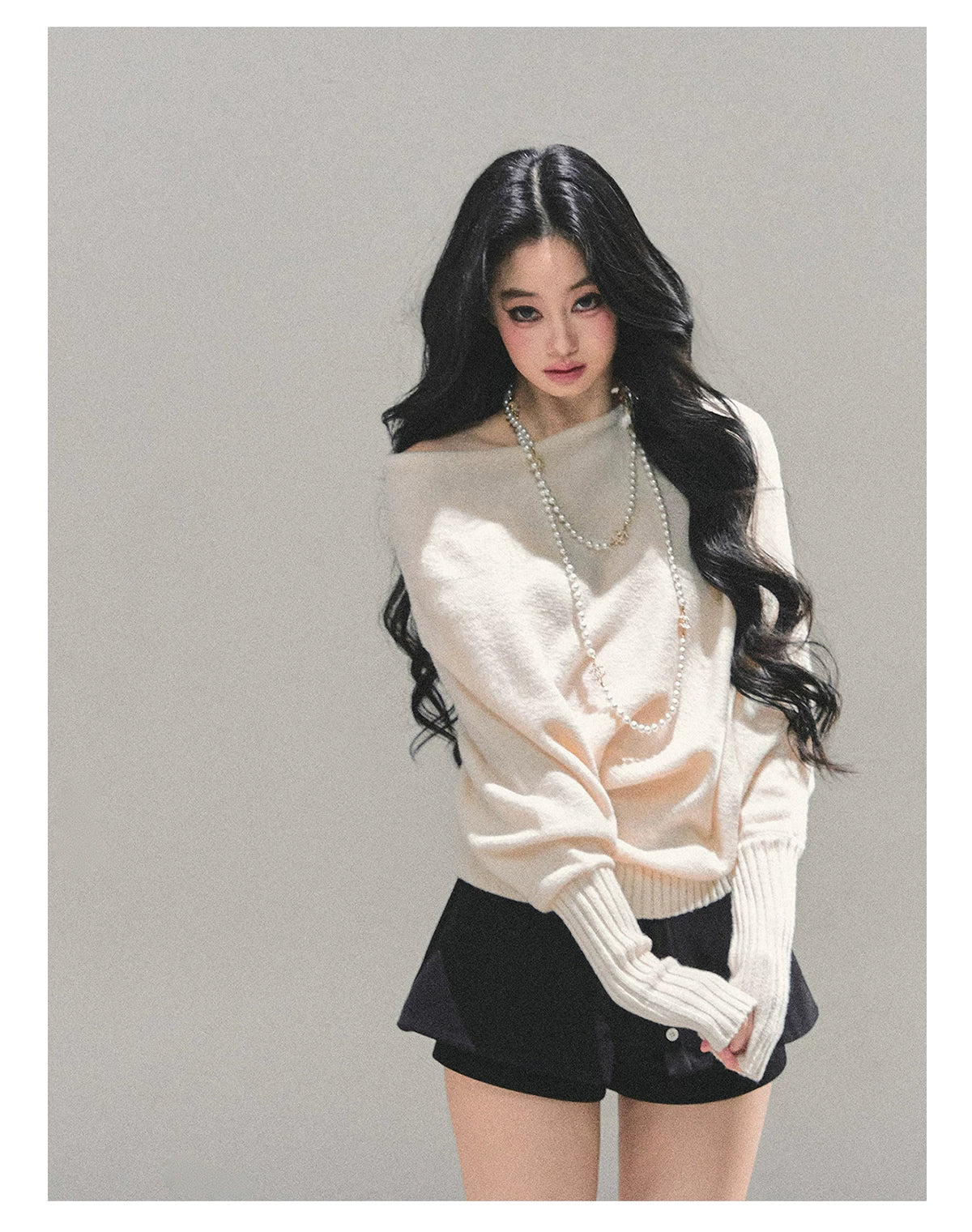 Soft Sweet Off-Shoulder Knit Sweater