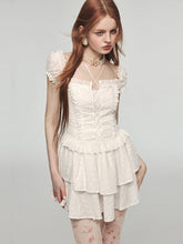 Halter Square Collar Lace Mini Dress - CHINASQUAD