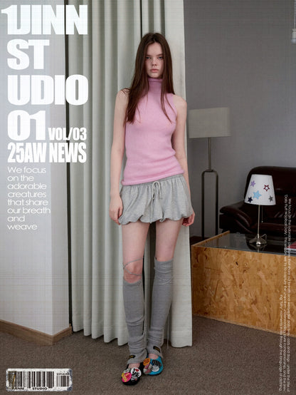 Mohair Sleeveless Turtleneck