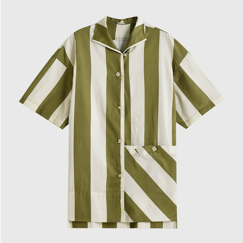 Striped Pajama Short-Sleeved Loungewear