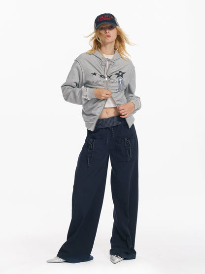 Washed Punk Zip-up Hoodie