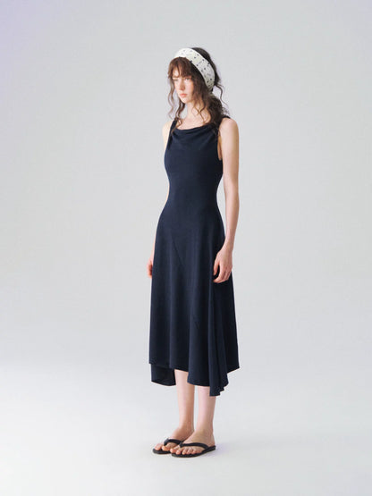 Twisted Strap Knit Midi Dress