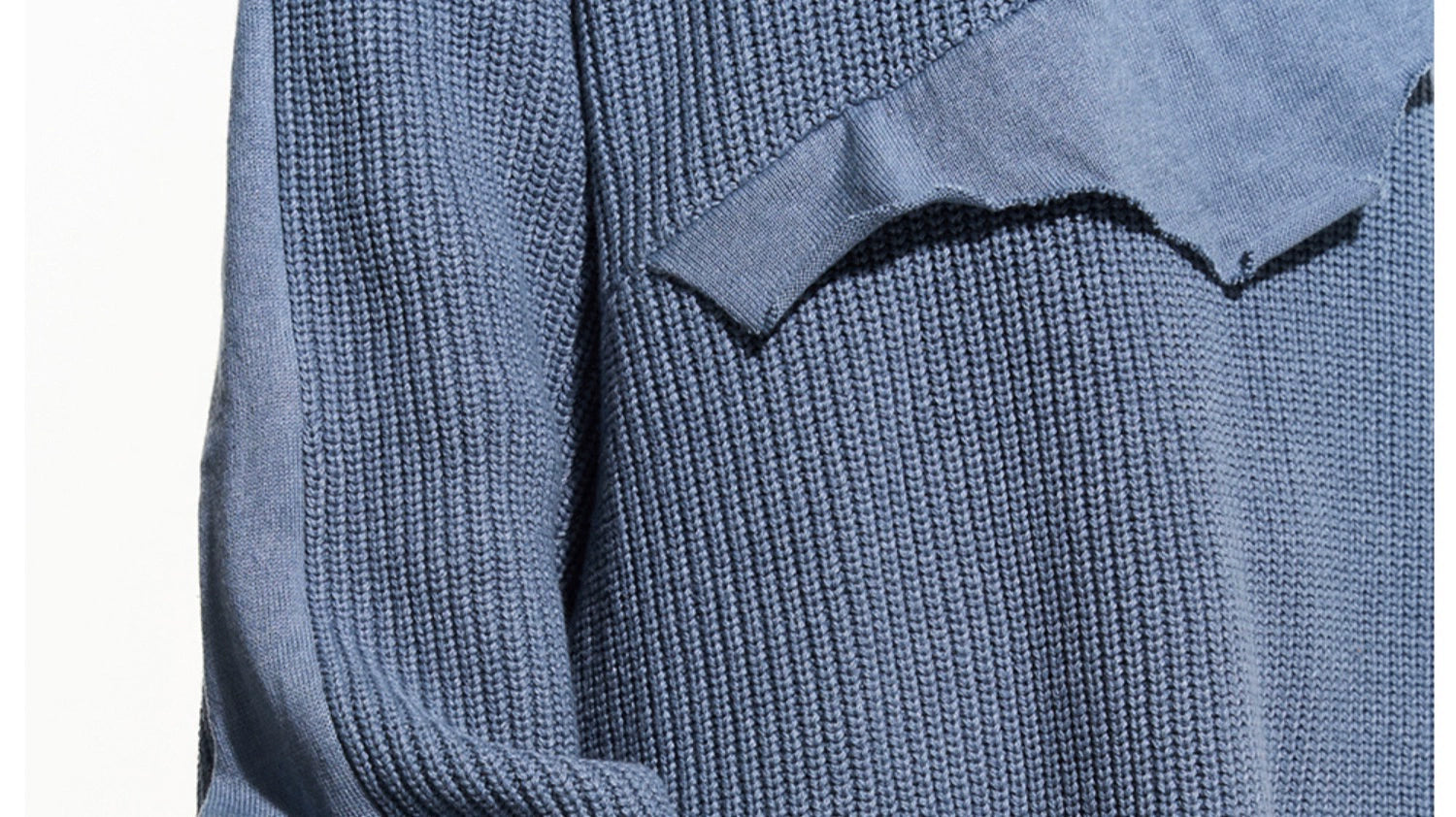 Cloud Texture Dual-Tone Distressed Knit Sweater