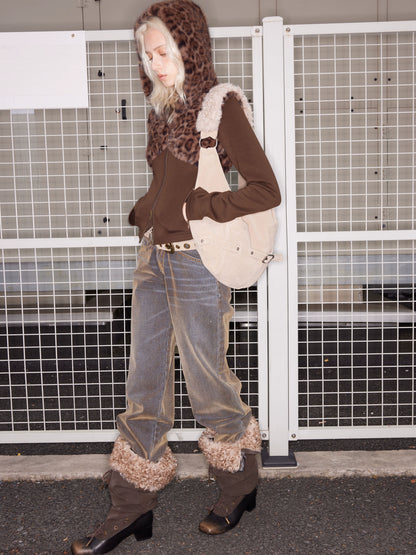 Wool Blend Hooded Knit Cardigan - CHINASQUAD