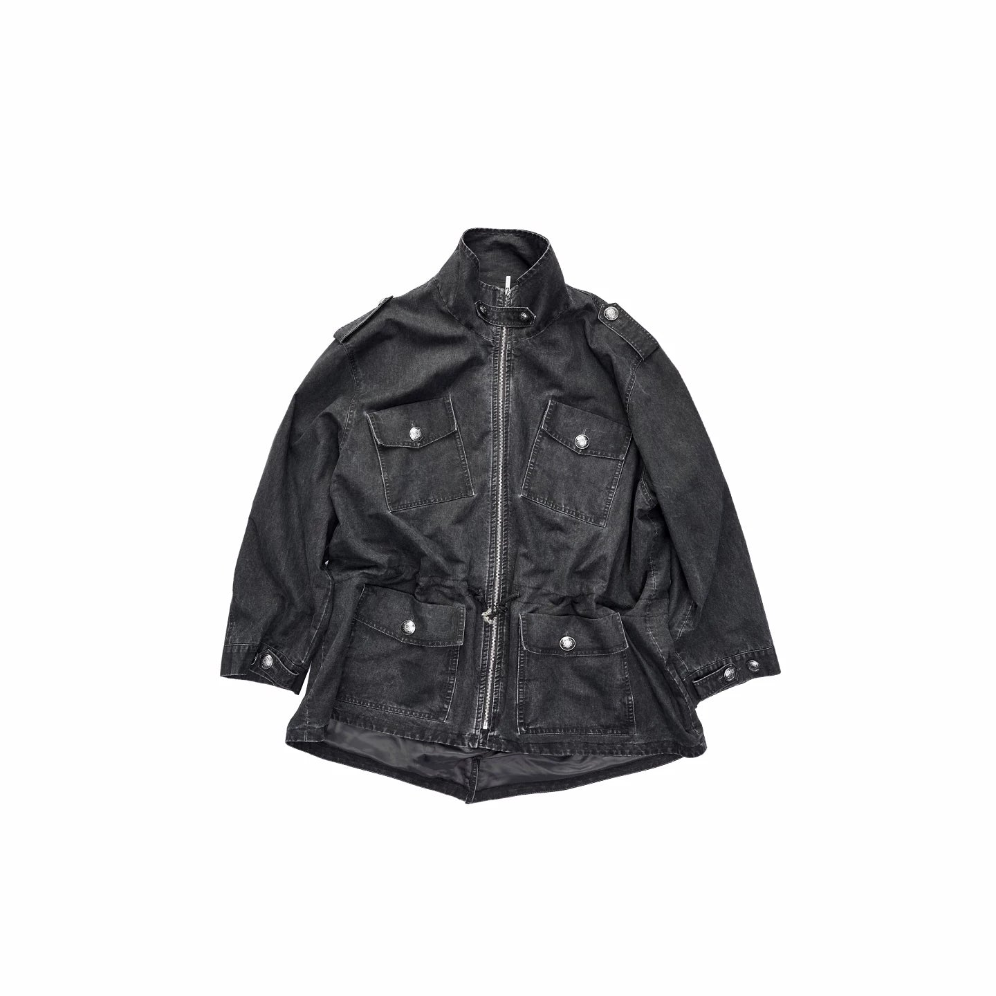 Washed Vintage Utility Pocket Jacket