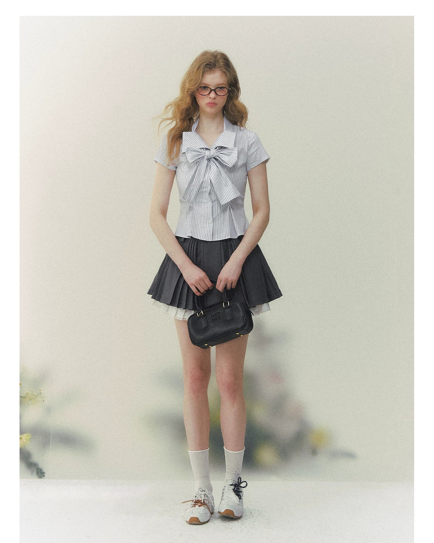Muse Striped Bow-Fastening Shirt