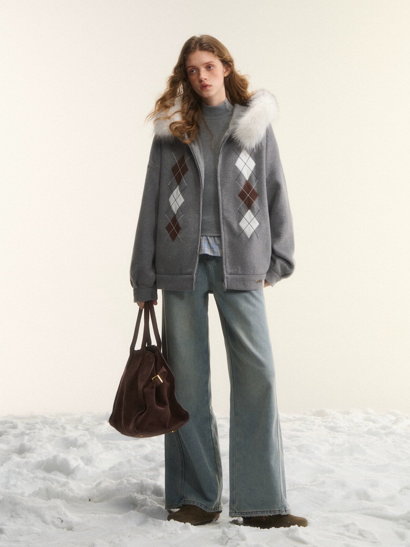 Washed Distressed Straight-Leg Denim Jeans