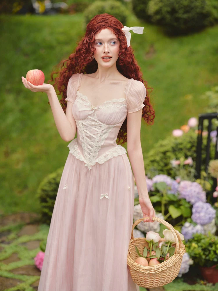 Pink Mist Fairy Corset Maxi Dress