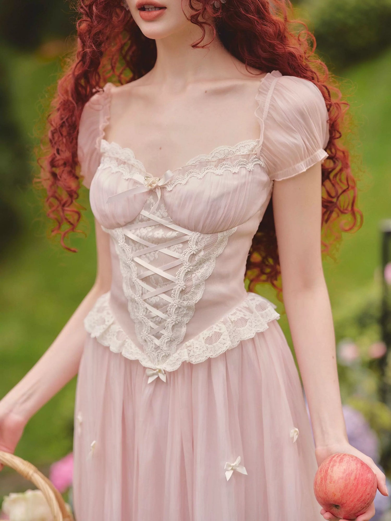 Pink Mist Fairy Corset Maxi Dress