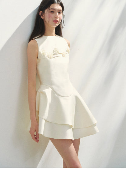 Sleeveless Round Neck Princess Bubble Dress