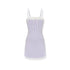Purple Satin Fitted Halter Sheath Dress - CHINASQUAD