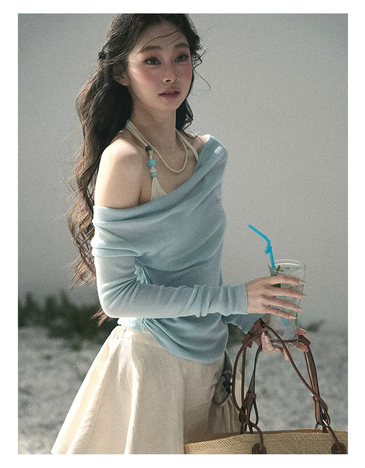 Sugar Frost Off-Shoulder Top
