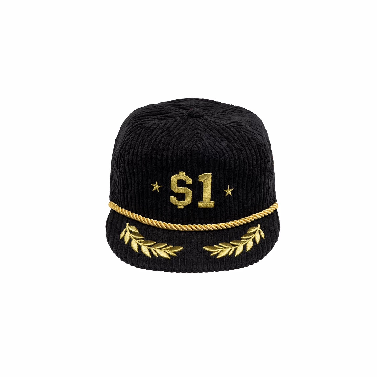 Embroidered Flat-Brim Trucker Cap