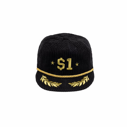 Embroidered Flat-Brim Trucker Cap