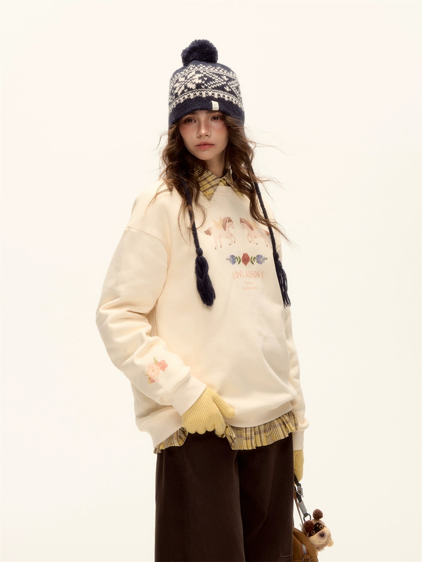 Winter Wool Knit Five-Finger Gloves