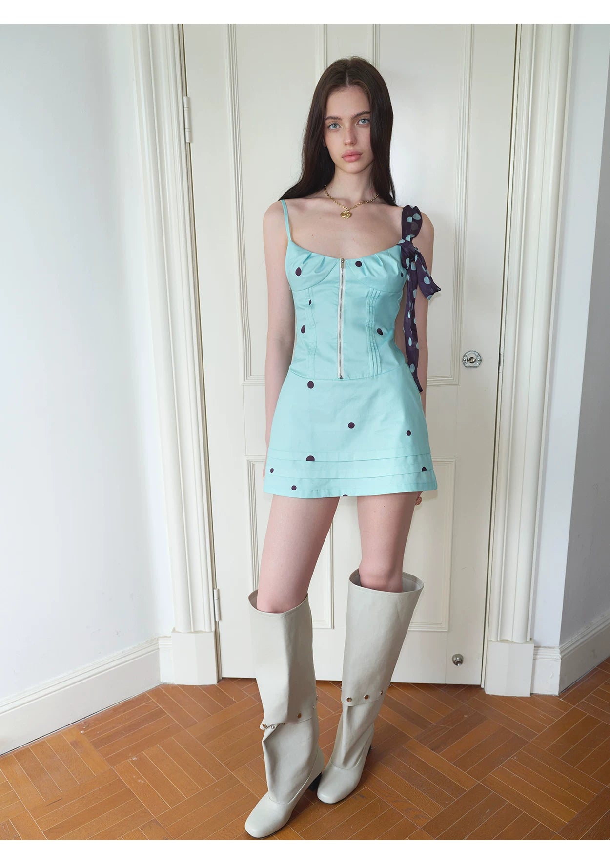 Vintage Polka Dot Slip Dress NeverMore