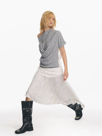 Irregular Leopard Skirt