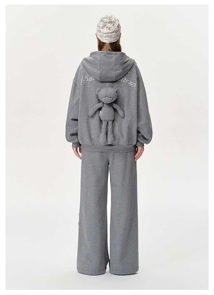 Glitter Zip-Up Hoodie