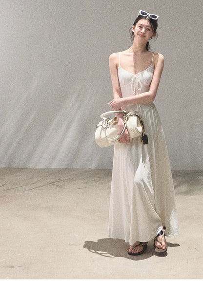 Passing Flower Shop Jacquard Backless Dress