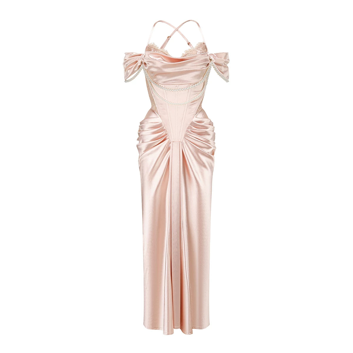 French Heiress Satin Corset Slip Dress