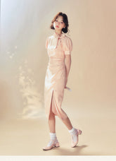 Pink Cheongsam Dress - CHINASQUAD