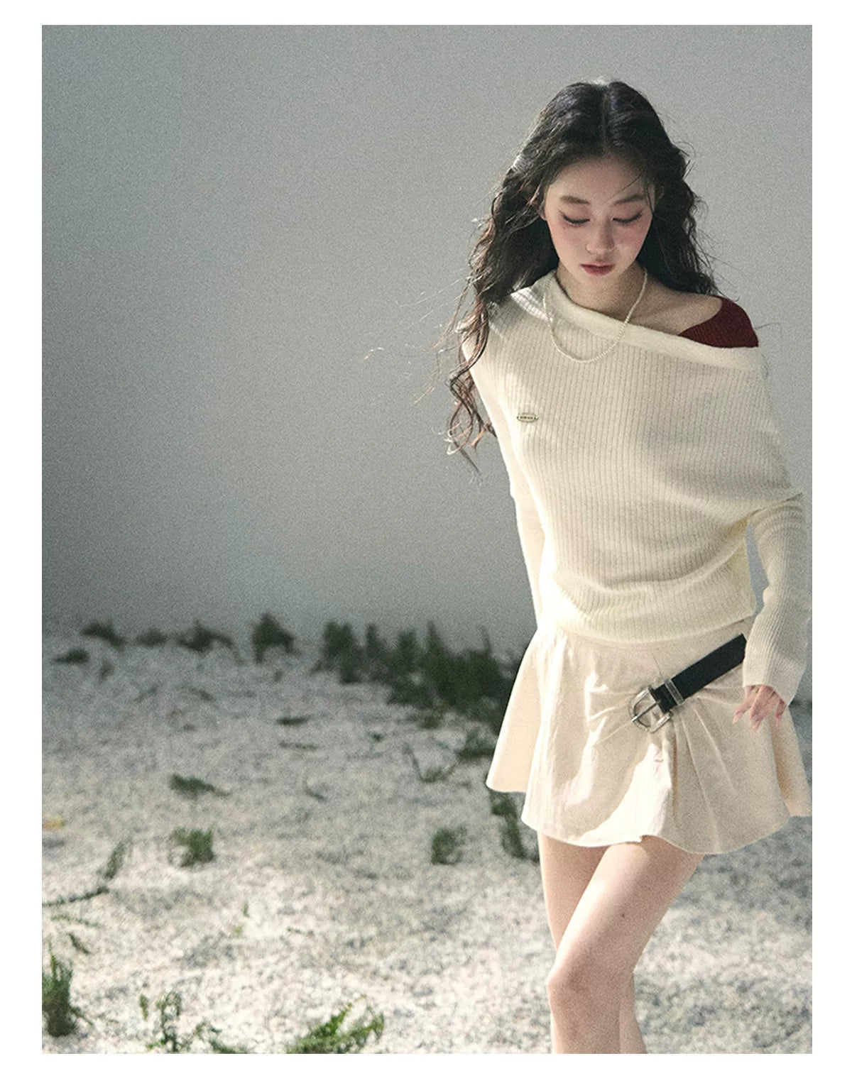 Ash Memories Off-Shoulder Knit Top