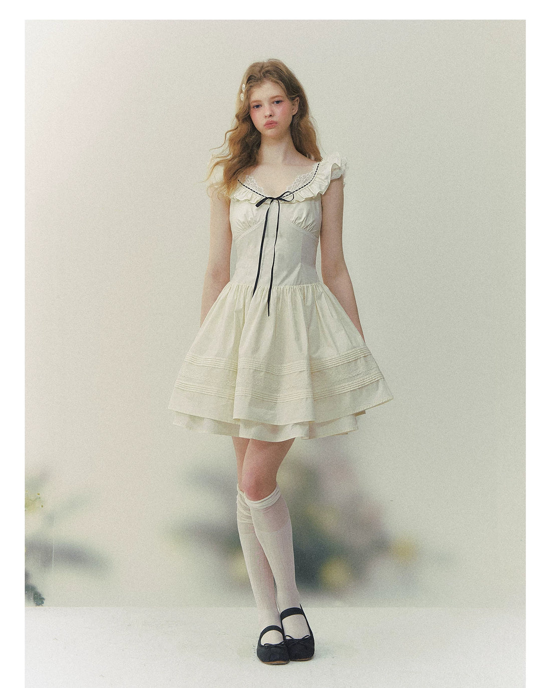 Seine Girl Ruffle Sleeve Dress