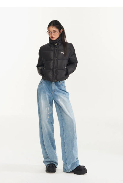 Classic Wide-Leg Denim Pants