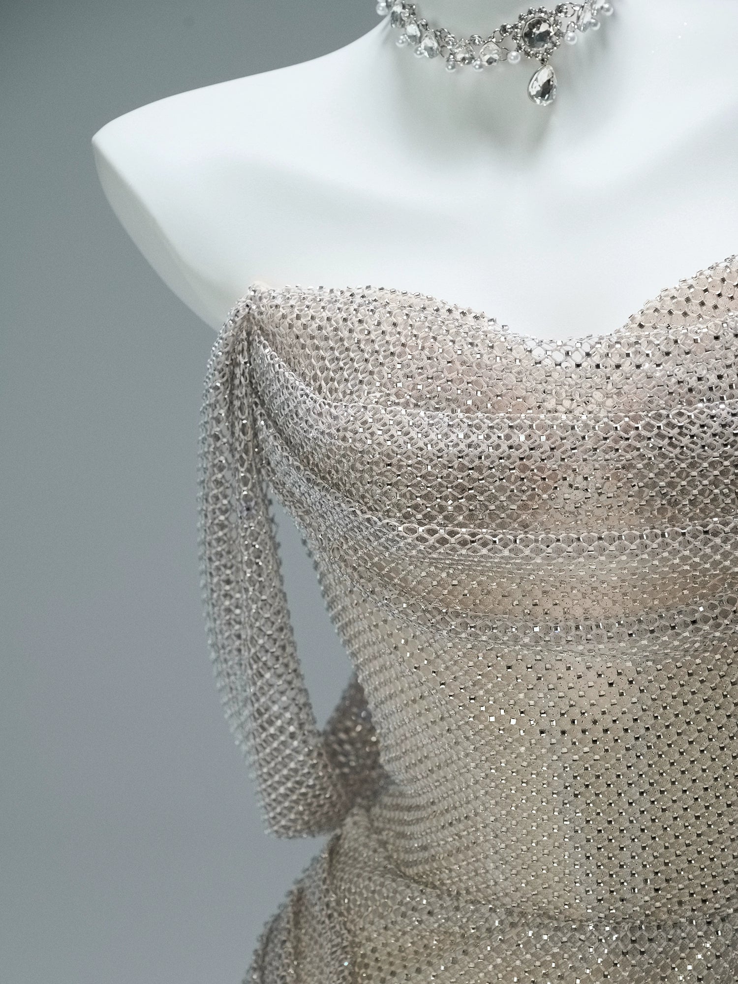 Ivory Couture Gown with Handcrafted Beading