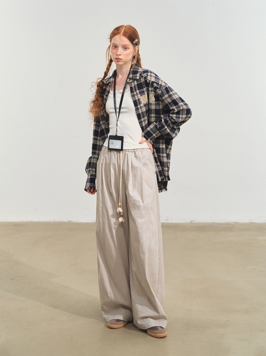 Fun Tassel Plaid Shirt