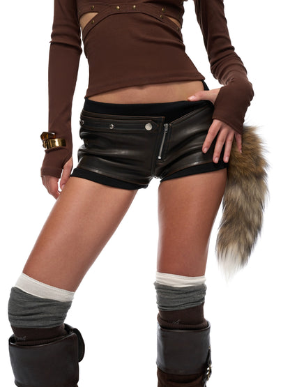 Washed Low-Rise Mini Shorts