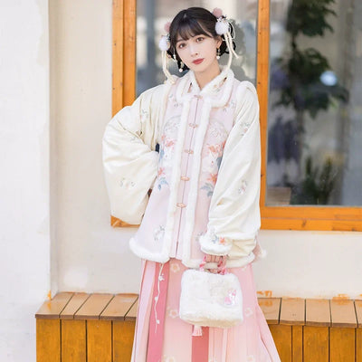 2-piece Hanfu Set(Including Ribbon & Charm) / S