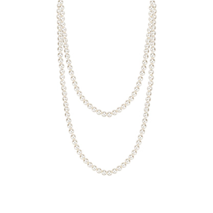 Layered Pearl Long Necklace