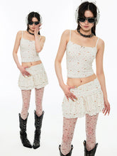 Pleated Lace Waist-cinched Tank Top - CHINASQUAD