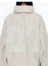 Black & Beige Loose Windbreaker - CHINASQUAD