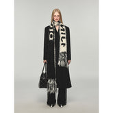 Letter Tassel Mink Fur Embossed Scarf - CHINASQUAD