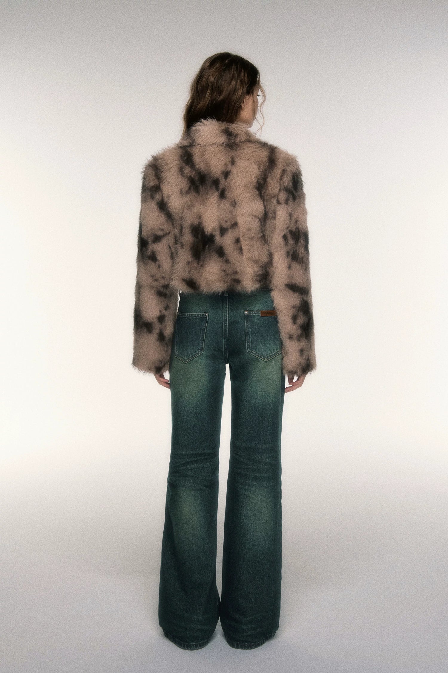 Sweet-Cool Leopard Faux Fur Cropped Jacket