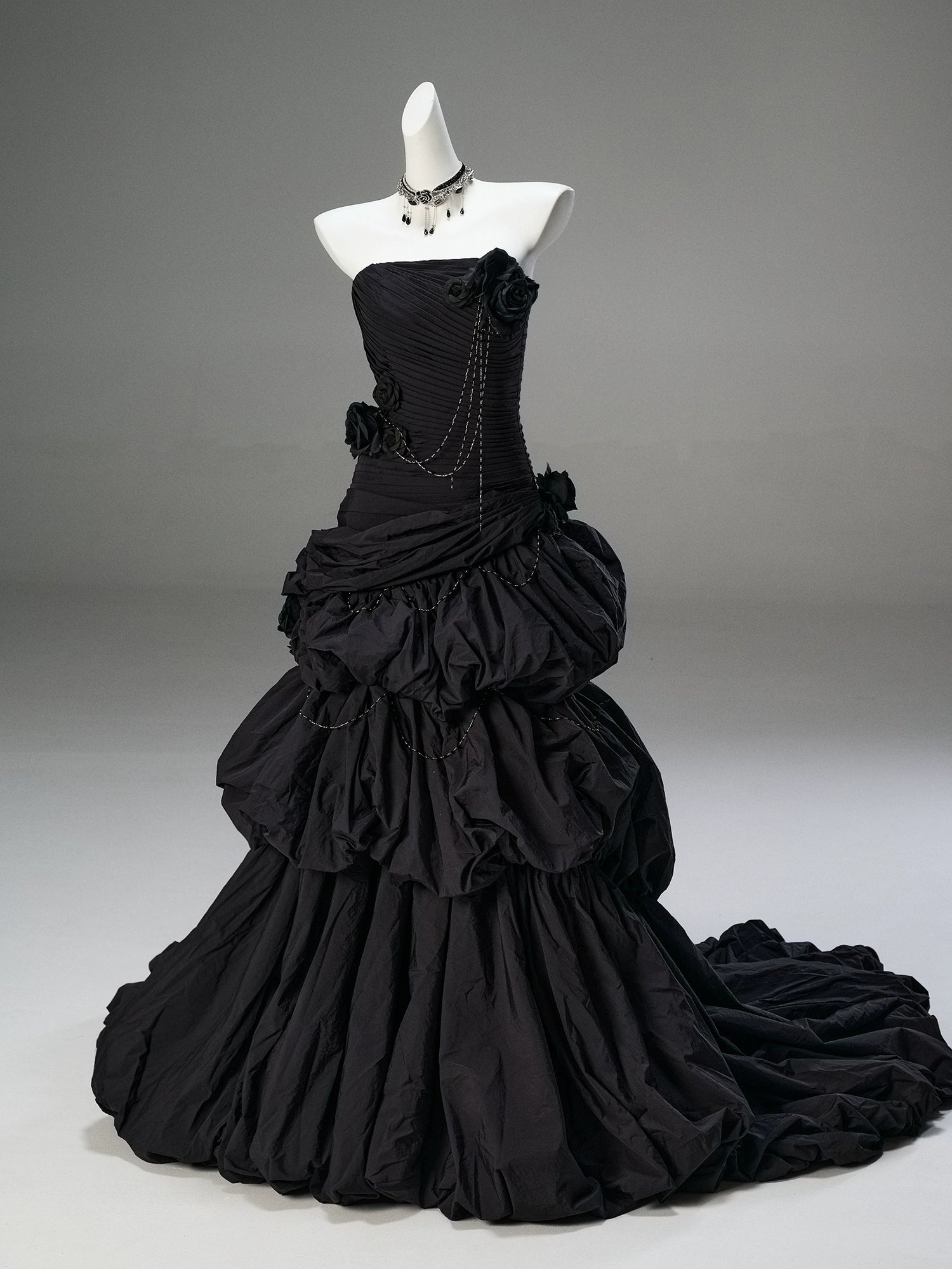 Black Hyacinth Couture Gown
