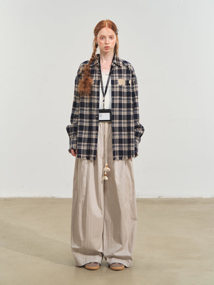 Loose Casual Wide-Leg Scimitar Pants