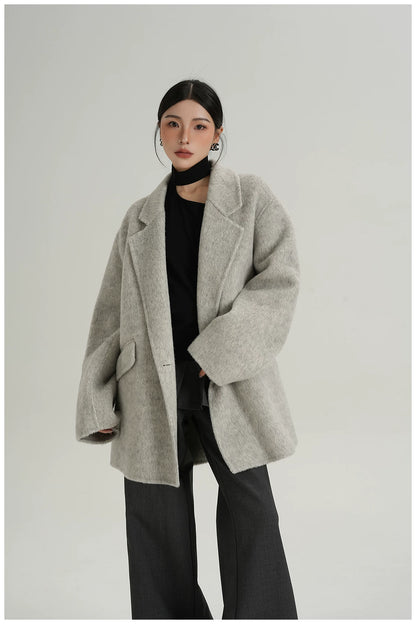 Relaxed-Fit Mid-Length Wool Blazer