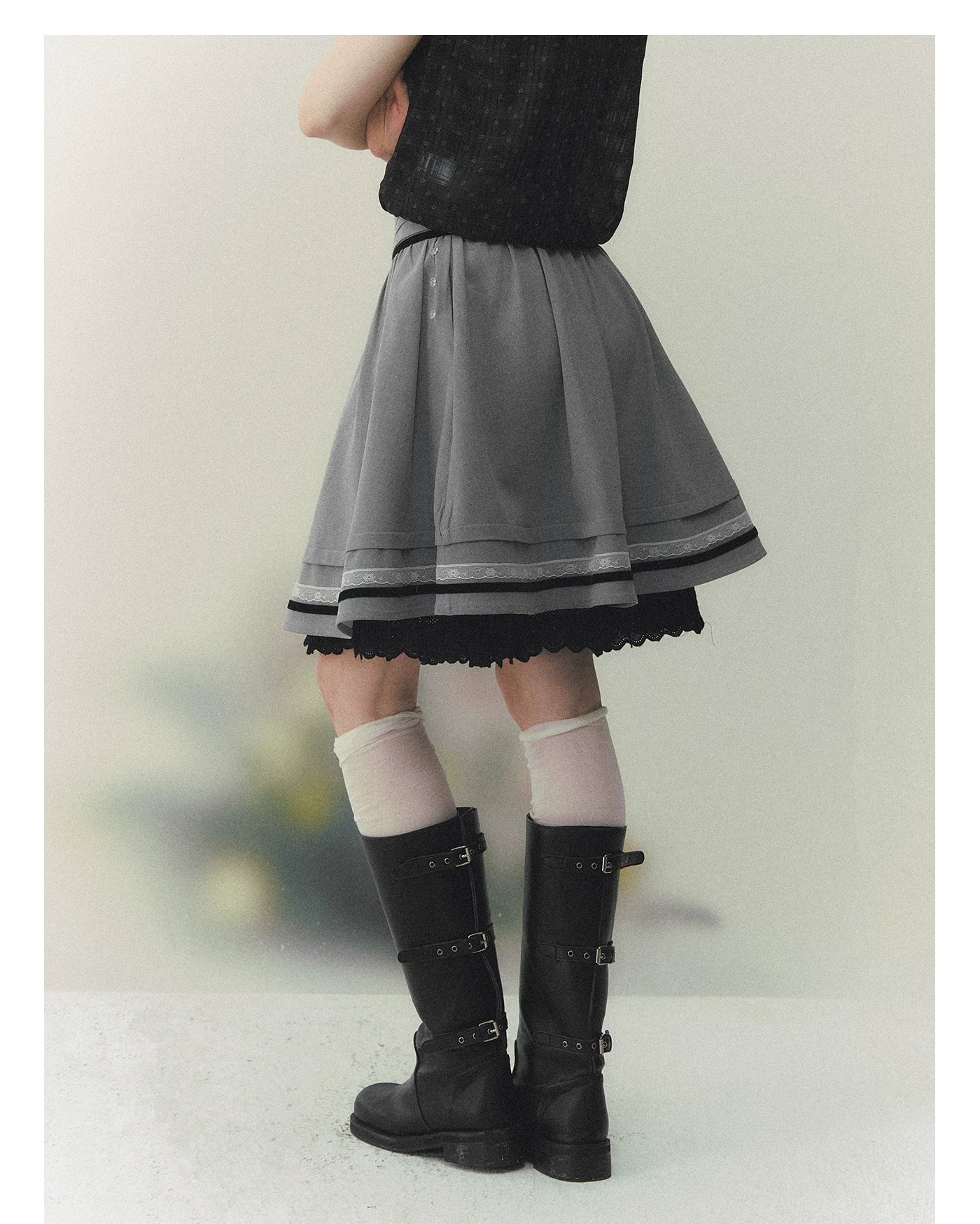 Academy Bow Lace A-Line Skirt