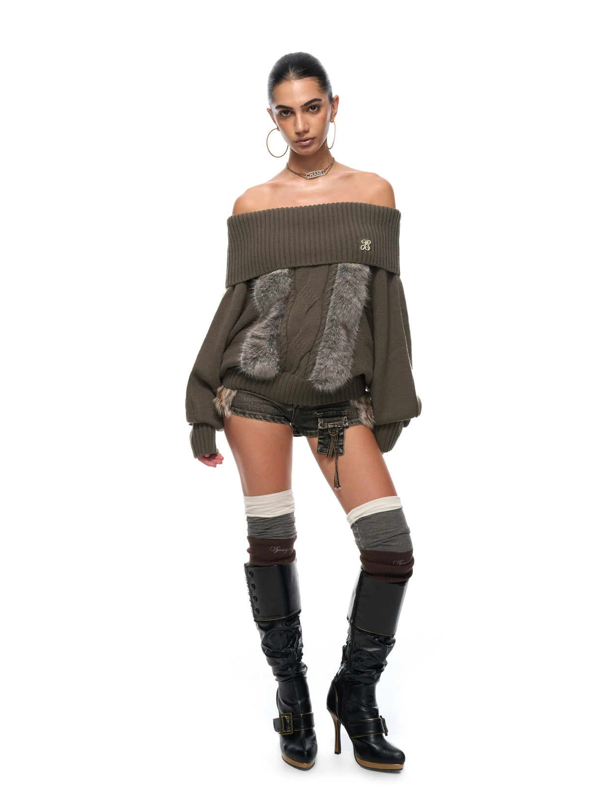 Cable-Knit Oversized Sweater