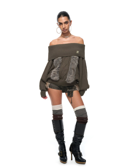 Cable-Knit Oversized Sweater