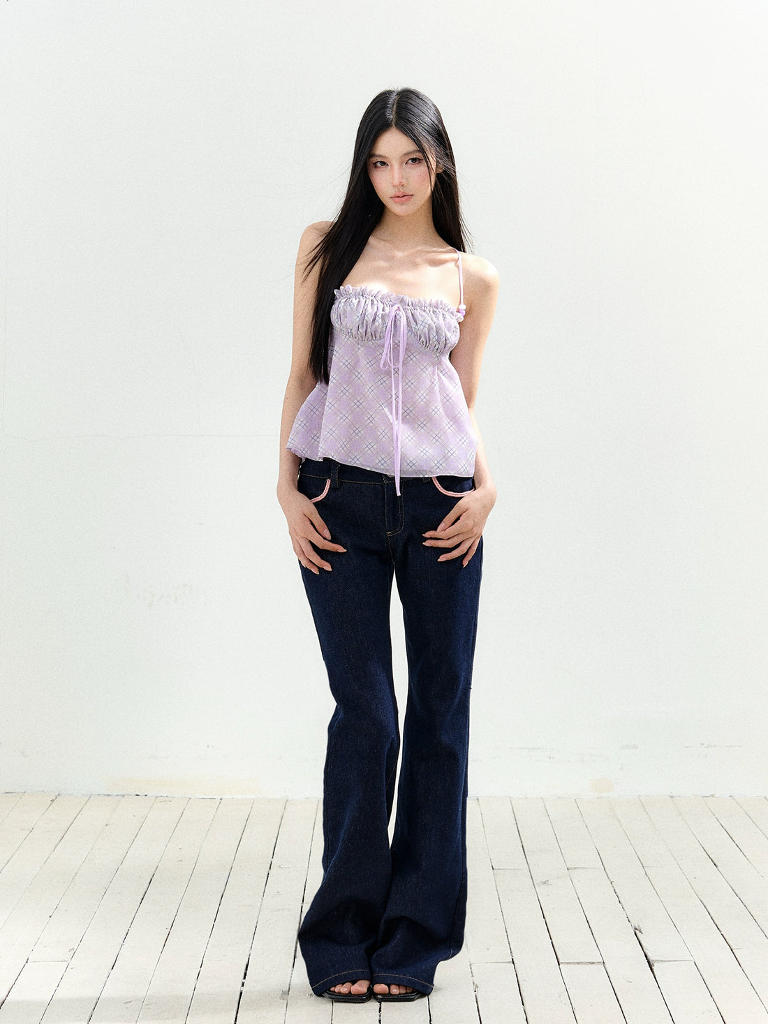 Beaded Bow Cami Blouse