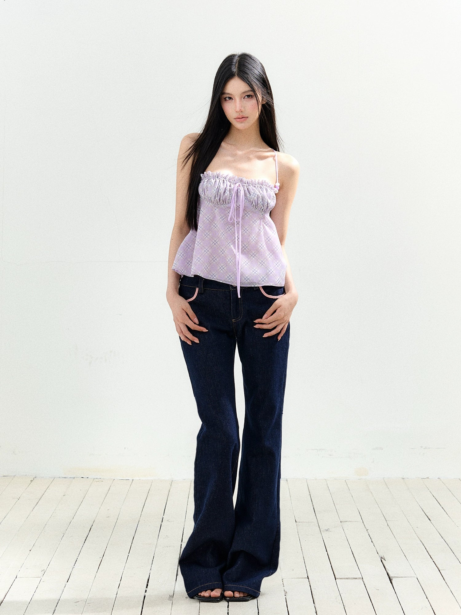 Beaded Bow Cami Blouse