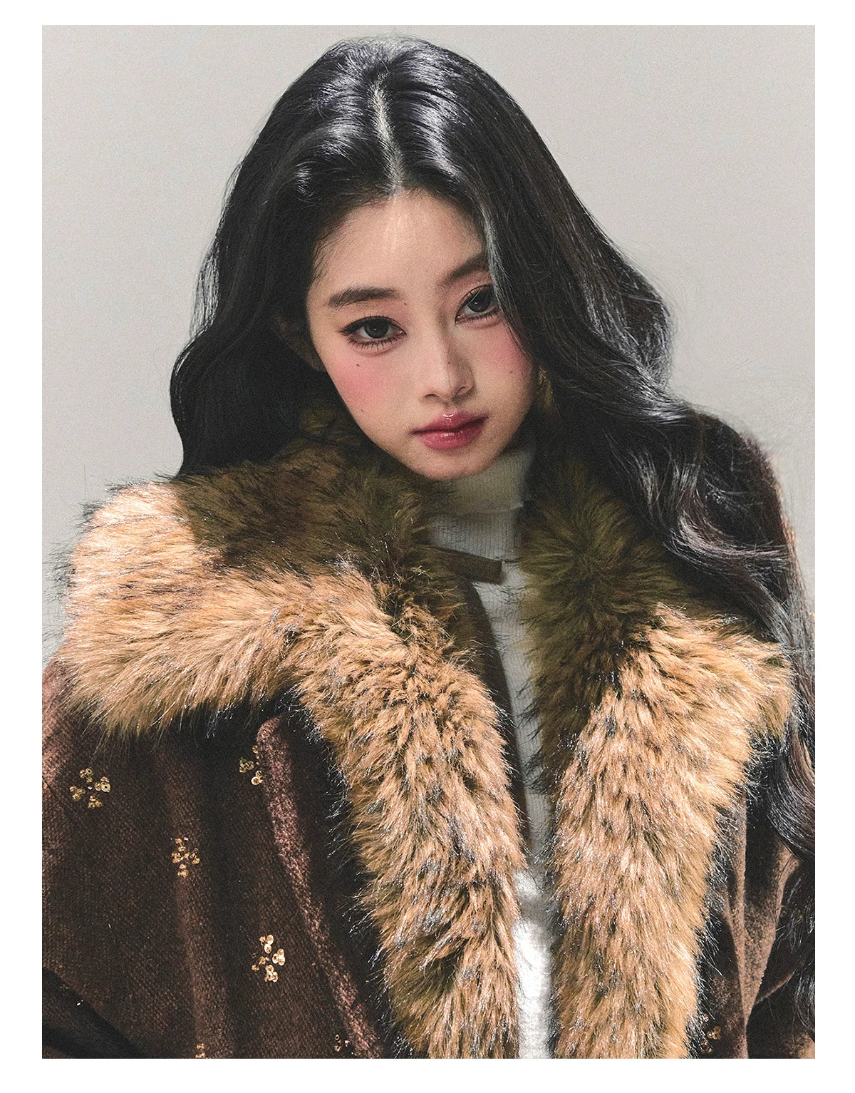 Snowfall Whisper Wool Jacket &amp; Mini Skirt Set