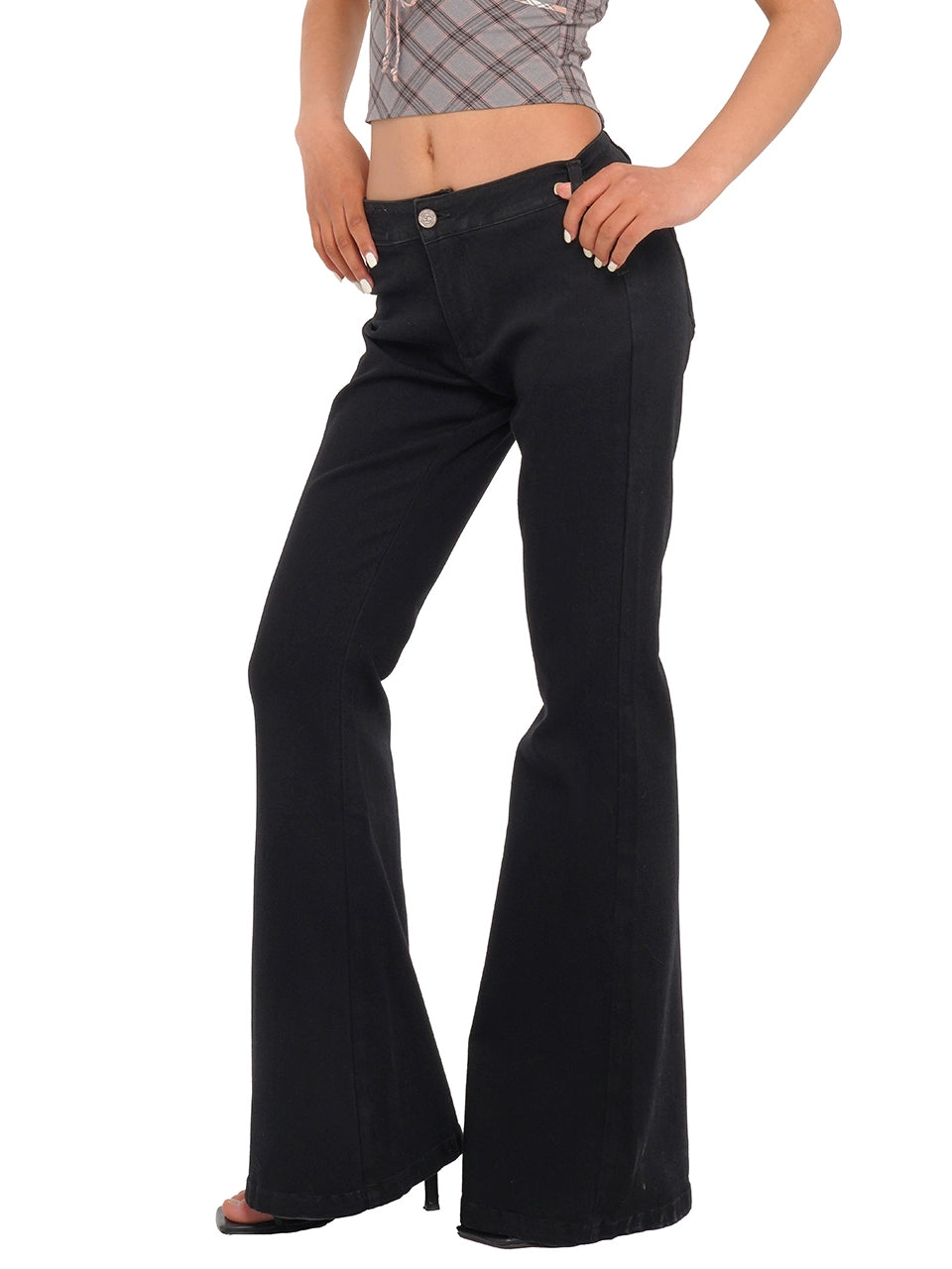 Black Flared &amp; Bell-Bottom Pant